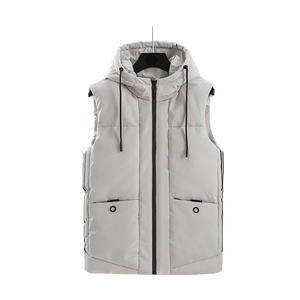 Haute Qualité À La Mode Hiver Vers Le Bas Puffer Gilet À Capuche Gilet Demi Veste Sans Manches pour Hommes Puffer Gilet pour Hommes - Product Image 4