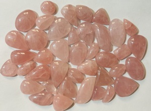 Precio al por mayor, cabujón de cuarzo rosa de calidad AAA +, piedra natural suelta para la fabricación de joyas, cabujón de cuarzo rosa de alta calidad, - Product Image 2