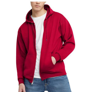 เสื้อฮู้ดมีซิปสำหรับผู้ชายกำหนดเองได้เหมาะสำหรับสตรีทฟิตเนสกีฬาและการสวมใส่ในชีวิตประจำวัน - Product Image 1