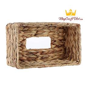 Caja de pañuelos de jacinto de agua rectangular, soporte para baño, Hotel, hogar, restaurante, caja de pañuelos, decoración de mesa hecha en Vietnam - Product Image 3