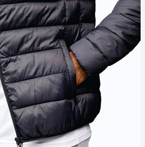 Custom Brand 100% Polyester Lightweight Quilted Full Zip Bonded Cuffs Grey Mens <b>Packaway</b> Puffer <b>Jacket</b> - Product Image 4