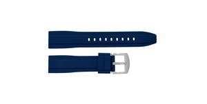 Bracelet de montre sport JD410 réglable en silicone léger bleu, résistant à l'eau, 20-22 mm, souple, respirant, en acier inoxydable - Product Image 4