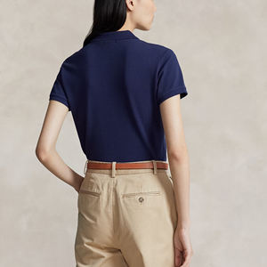 Polo de algodón 100% con logotipo personalizado OEM/ODM para mujer, ropa informal de verano transpirable de alta calidad, Polo de estilo único para mujer - Product Image 2