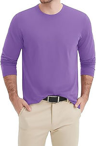 Camisetas de Punto de Manga Larga para Hombre, Color Sólido, Casuales, de Verano, de Alta Calidad, Corte Regular, Secado Rápido, 100% Algodón, Venta al Por Mayor - Product Image 3