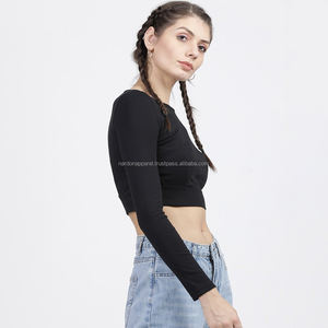 Nardon Apparel Venta al por mayor Camiseta con estampado de logotipo personalizado para mujer En stock Crop Top Mujer - Product Image 3