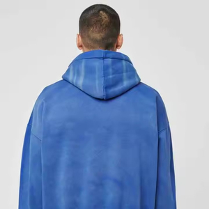 Sweat-shirts d'hiver unisexes personnalisés de haute qualité 2025, couleur unie, 400g, poids lourd, 100% coton molletonné, décontractés, respirants, broderie 3D - Product Image 2