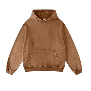 Sudadera con capucha Vintage lavado ácido para hombre, sudadera holgada básica con capucha, ropa de calle lavada a la moda Vintage, sudaderas con capucha - Product Image 2