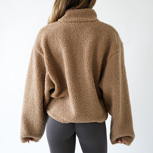 Factory Custom Puffer Windproof High Quality <b>Men</b> Sherpa <b>Fleece</b> Long Cotton Waterproof Outdoor <b>Jacket</b> Brown Polar Zip Winter - Product Image 6