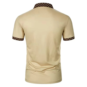 High Quality Men's for Polo <b>Shirts</b> Comfortable Breathable New Design Color Block <b>Half</b> <b>Button</b> Casual Wear Available Plus Sizes - Product Image 2