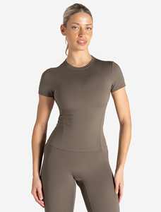 เสื้อผ้าแฟชั่น เสื้อผ้าผู้หญิง เสื้อยืดลำลองผู้หญิง เสื้อยืดแขนสั้นทรงเข้ารูป เสื้อยืดคอกลมเนื้อนุ่ม เสื้อครอปสำหรับฤดูร้อน เสื้อยืดออกกำลังกายสำหรับผู้หญิง - Product Image 5