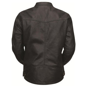 Chaqueta de cuero negro para hombre, chaquetas de cuero ligeras de piel de cordero transpirables de secado rápido para hombre, venta al por mayor con personalizado - Product Image 2