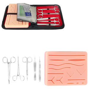 Chuyên nghiệp sử dụng thép không gỉ Silicone Pad suturing Kit vết thương đóng cửa công cụ đào tạo cho sinh viên y tế thực hành khâu Kit - Product Image 5