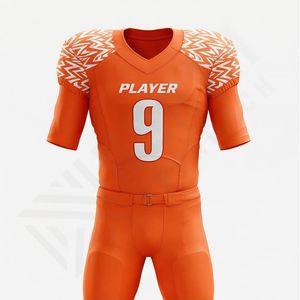 Adult <b>Men's</b> Customizable American Football <b>Compression</b> Jersey Set Breathable Full Sleeve Digital Print Performance Team Logo - Product Image 1