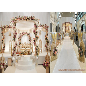 Indian Wedding Wooden Akshara Mandap Traditional <b>Elephant</b> Wedding Mandap <b>Decoration</b> Grand Banquet Hall Wedding Mandap Australia - Product Image 1