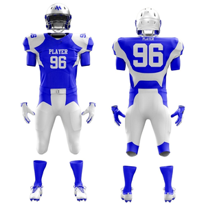 Conjunto de camiseta de fútbol americano de manga corta de diseño personalizado, uniforme transpirable duradero, ropa de equipo de talla grande con características impresas - Product Image 2