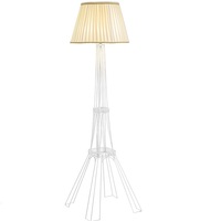 Lampadaire sur pied en forme de tour Eiffel en métal de haute qualité avec lampe latérale décorative de salon finie en or