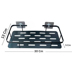 Metal Rack Wall Mounted <b>Storage</b> Organizer Iron <b>Shelf</b> for Home Bathroom Kitchen Entryway - Product Image 1