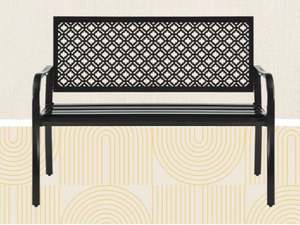 Nouvelle arrivée 2 places papillon décoratif métal fonte banc extérieur jardin classique finition banc Antique Patio extérieur - Product Image 2