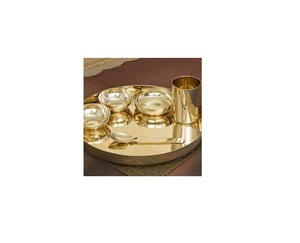 luxury copper <b>stainless</b> <b>steel</b> bronze thali <b>set</b> for serving dinnerware hotel classic design at wholesale price from Jamsons - Product Image 2
