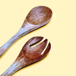 Top Selling Item Accessories Acacia <b>Salad</b> <b>Server</b> Set Eco-Friendly Dishwasher Safe <b>Salad</b> Tools Home Kitchen Made in India - Product Image 3