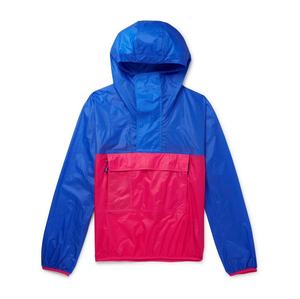 Chaqueta cortavientos de nailon ligera para hombre de talla grande personalizada al por mayor, chaqueta impermeable para correr, diseño de bloque de color personalizado bordado - Product Image 1