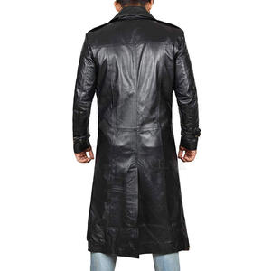 Abrigo de Cuero Moderno para Hombre, Cómodo y Largo, Ideal para el Invierno, Estilo Urbano, Moda Casual - Product Image 2
