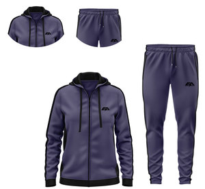 ชุดวอร์มผ้าฟลีซผ้าฝ้ายสำหรับวิ่งชุดเล่นกีฬาลำลองเสื้อครอปไซส์ใหญ่พิเศษจากผู้ผลิตใน100% - Product Image 4