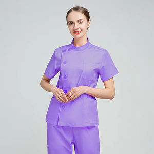 Conjuntos de uniformes de enfermería unisex de alta calidad, uniformes médicos de manga corta elegantes, uniformes de hospital OEM personalizados - Product Image 6