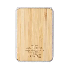 Power Bank in Paglia di Bambù Gorix, Gadget Promozionale Sostenibile - Product Image 5