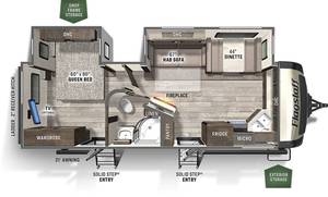 Roulottes de voyage d'occasion 2021 F-o-r-e-s-t R-i-v-e-r Flagstaff S-u-p-e-r L-i-t-e 26FKBS disponibles en gros pour les acheteurs en gros - Product Image 3