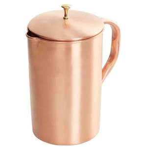 Copper Hammered Jug Fluid Ounce Capacity Metal Water <b>Pitcher</b> Drinkware Modern Design for Birthdays Weddings Mothers Day Fathers - Product Image 6