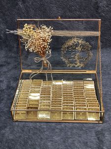 Caja de Joyería Rectangular de Latón y Vidrio Ecológica Hecha a Mano de Lujo con Acabado Dorado, Diseño de Tamaño Personalizable para Almacenamiento de Joyas - Product Image 2