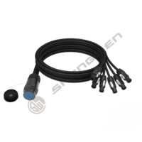 SOCAPEX Industrial Application IP67 Wasserdichter 19-poliger Powercon True1-Stecker 6-Kopf-Kupfergummi im Socapex-Stil
