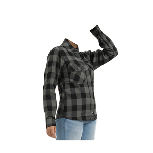 Usine de moto femmes protection rembourrée moto équitation douce flanelle chemise à manches longues course chemises en flanelle pour femmes - Product Image 2