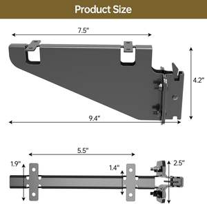 Supports d'étagères fixes E-Track, supports E-Track en métal robuste pour étagères dans les remorques fermées, les camions et les entrepôts - Product Image 2