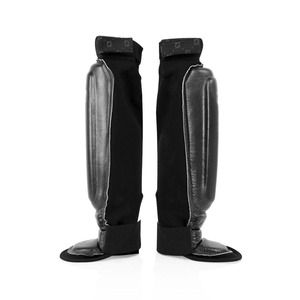 Protège-tibias et protège-pieds réglables pour le kickboxing, protection noire pour les pieds, couvre-pieds d'entraînement pour les arts martiaux. - Product Image 5
