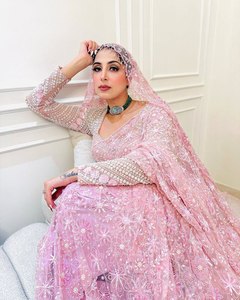 Colección de Saris de Fiesta para Mujer, Estilo Celebridad, Georgette Suave Premium con Bordado, Sin Costuras - Product Image 5