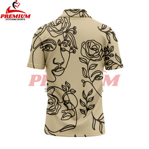Chemises de golf pour hommes, 88% polyester, 12% élasthanne, motif dégradé, impression par sublimation, séchage rapide, coupe ajustée, élastique - Product Image 2