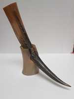 Corne à boire viking en corne de buffle naturelle polie de haute qualité, style animal, écologique, faite à la main, pour la décoration intérieure et l'artisanat