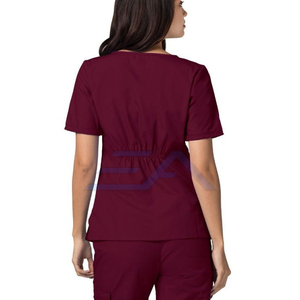 Professional Made Quick Dry Medical Women <b>Scrub</b> <b>Top</b> Custom Design 100% Cotton Needle Detection High Quality Seamless Hospital - Product Image 2