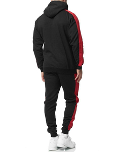 Wholesale Custom 100% Cotton Fleece Heavyweight 450 GSM Winter Solid Hooded Streetwear <b>Pullover</b> Tracksuit Set for <b>Men</b> - Product Image 4