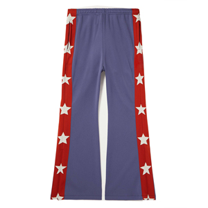ขนาดบวกโลโก้ที่กําหนดเอง Joggers ซ้อนหลวมวิ่งกีฬากางเกงผู้ชายCargo Flared Sweatpantsกางเกงผู้ชาย