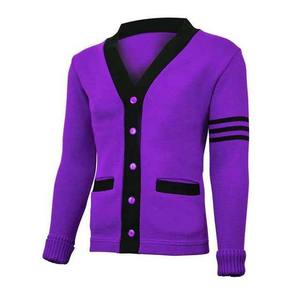 เสื้อสเวตเตอร์ถักผ้าฝ้ายลายทางมีกระดุมติดโลโก้เสื้อสไตล์ใหม่ระบายอากาศได้ดี - Product Image 6