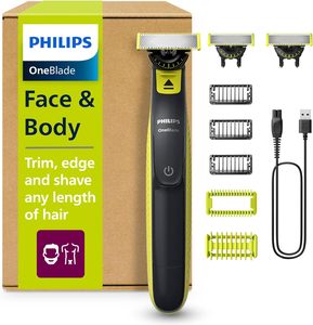 Afeitadora Eléctrica OneBlade 360 para Cara y Cuerpo, Afeitado en Seco y Húmedo para Rostro y Cuerpo (QP2824/31) - Product Image 3