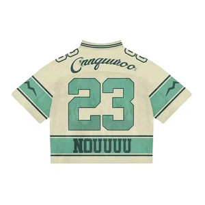 Camisetas de Fútbol Americanas Vintage Personalizadas, Estilo Francés, Tejido de Malla, Cuello en V, Corte Recto, para Hombre - Product Image 5