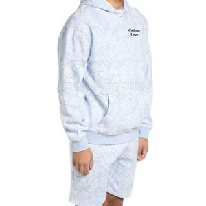 Conjunto de Pantalones Cortos con Capucha Casuales de Invierno para Hombre Premium, Transpirable, 100% Algodón, Sudadera con Capucha y Pantalones Cortos Diseñados para Comodidad y Uso Deportivo Diario - Product Image 4