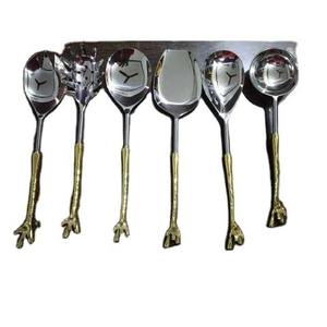 Haute Qualité Nouvelle Arrivée En Acier Inoxydable Salade Serveur Ensemble 6 Pièces Vente Chaude Premium Ustensiles De Service pour Table À Manger - Product Image 1