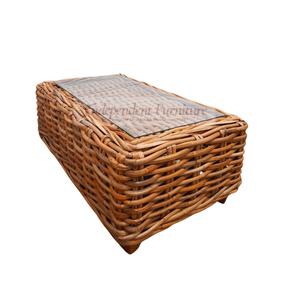 New Outdoor Natural Relaxing <b>Rattan</b> <b>Sofa</b> Set with Coffee Table Wood and Wicker for Patio Villa Hotel Living Room Garden Use - Product Image 6