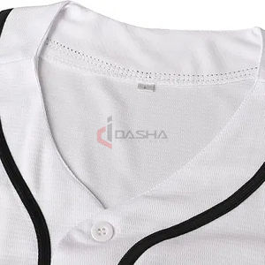 Venta al por mayor Camisetas de béisbol personalizadas | Camisa de ropa deportiva de equipo liso en Blanco | Uniforme de béisbol profesional con logotipo bordado a la venta - Product Image 2