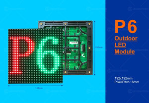 โมดูล LED P6แผงเมทริกซ์กลางแจ้ง RGB โมดูล LED น้ำหนักเบาสำหรับติดตั้งง่ายในที่ติดผนังและตั้งอิสระ - Product Image 3